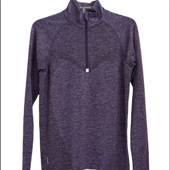Champion Vapor Moisture Wicking Purple Fitted Quarter Zip  Pullover Size… - Picture 1 of 8